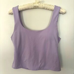 Purple Fabletics Twist-Back Tank
